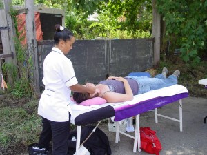 Esther gave relaxing massages